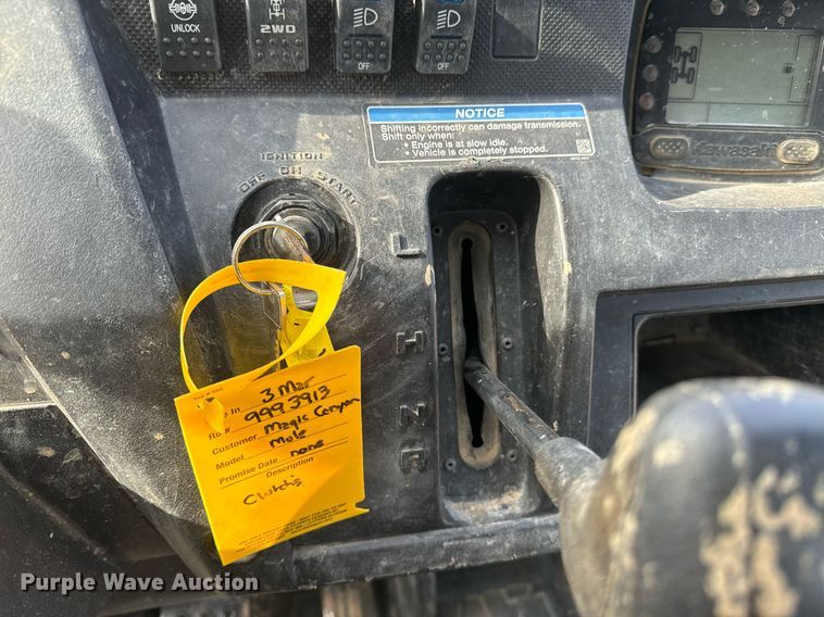 image for item EE7676 2019 Kawasaki  Mule utility vehicle