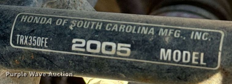 image for item EE7686 2005 Honda Rancher TRX350FE ATV