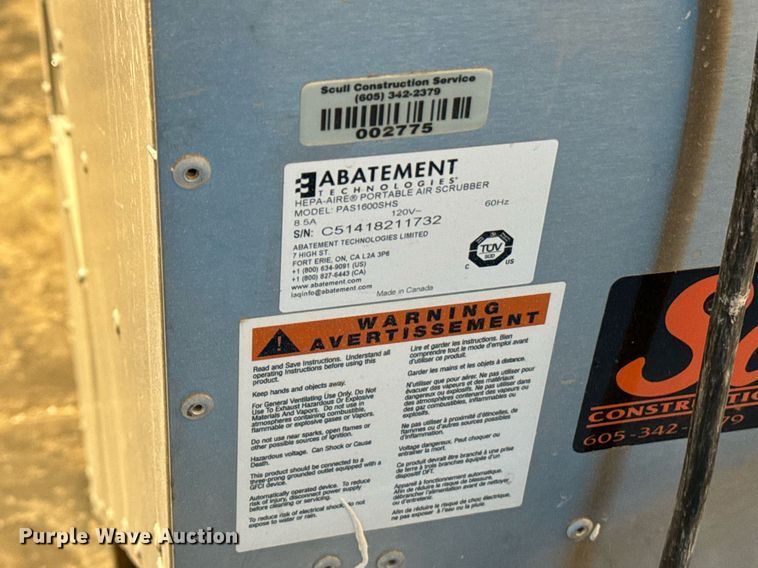 image for item EE7734 Air cleaning equipment 