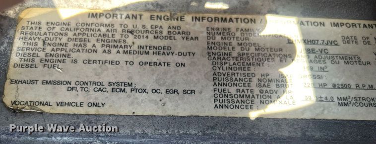 image for item EG1035 2015 Hino 268 box truck