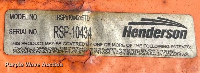 image for item EG1037 Henderson  RSPx10x42xSTD snow plow