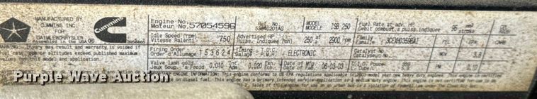 image for item EH7026 2003 Dodge Ram 2500 SLT pickup truck