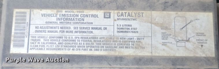 image for item EI4043 2005 Chevrolet  Silverado 1500 Ext. Cab pickup truck