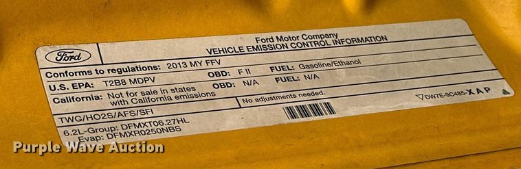 image for item EJ8979 2013 Ford F250 Super Duty utility bed pickup truck