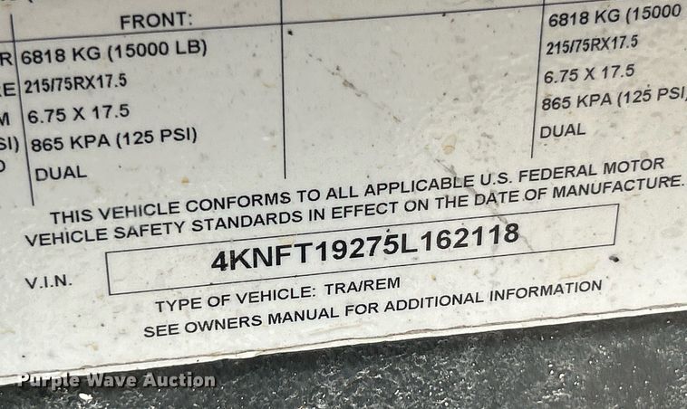 image for item EK3328 2005 Towmaster T-30 equipment trailer