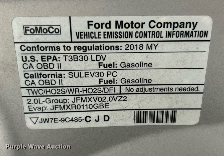 image for item EK3340 2018 Ford Focus SE 