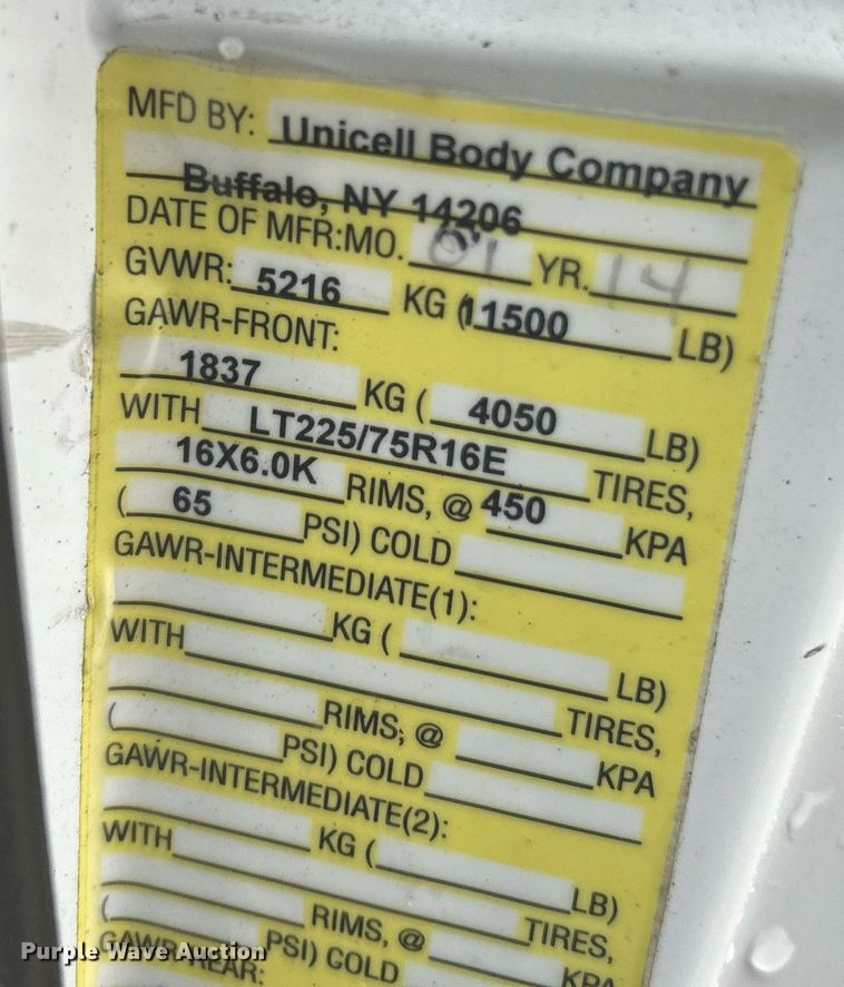 image for item EK3347 2014 Ford E350 Super Duty box van