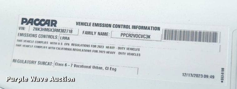 image for item EQ2023 2024 Kenworth T280 truck cab and chassis