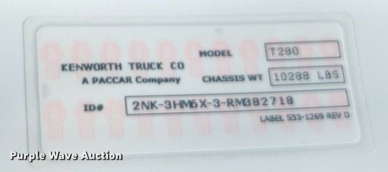 image for item EQ2023 2024 Kenworth T280 truck cab and chassis