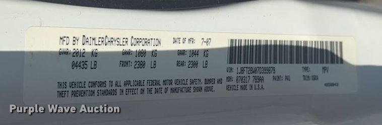 image for item EQ2184 2007 Jeep Patriot  SUV