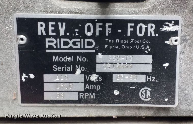 image for item JO9405 Ridgid 300 pipe threader