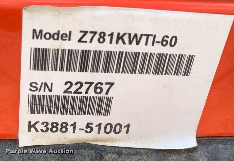 image for item JT9763 2023 Kubota  Z781KWTI ZTR lawn mower