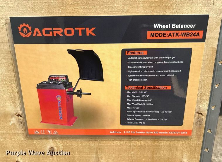 image for item NB9451 2024 Agrotk ATK-WB24A tire balancer