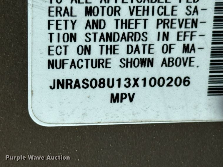 image for item NR9855 2003 Infiniti FX35 SUV