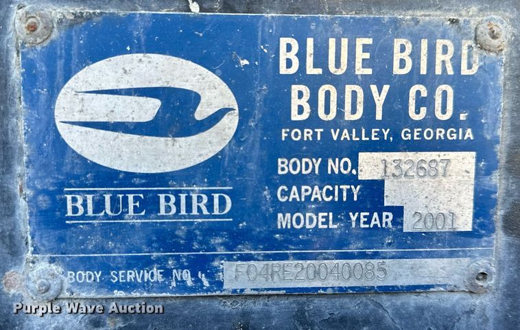 image for item NS9142 2001 Blue Bird LTC-40 coach bus
