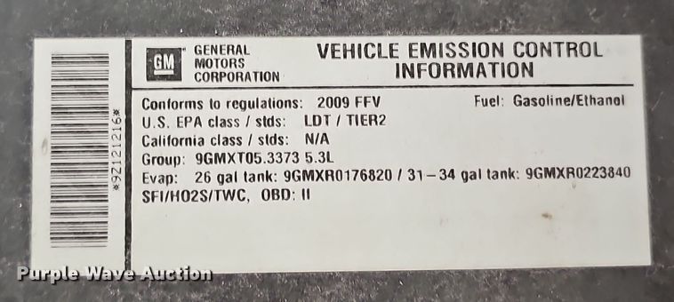 image for item NX9315 2009 Chevrolet  Silverado 1500 Ext. Cab pickup truck