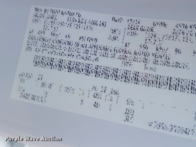 image for item NY9496 2017 Ford F250 Super Duty XL Crew Cab pickup truck