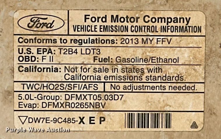 image for item OM9732 2013 Ford F150 XL SuperCab pickup truck