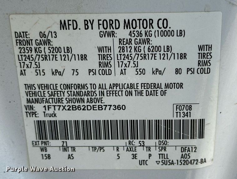 image for item OM9736 2013 Ford F250 Super Duty XL SuperCab pickup truck