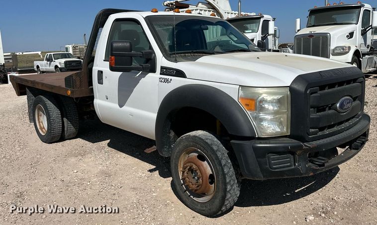 image for item OM9741 2013 Ford F450 Super Duty XL flatbed truck
