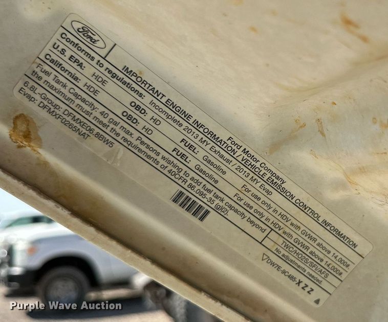 image for item OM9741 2013 Ford F450 Super Duty XL flatbed truck