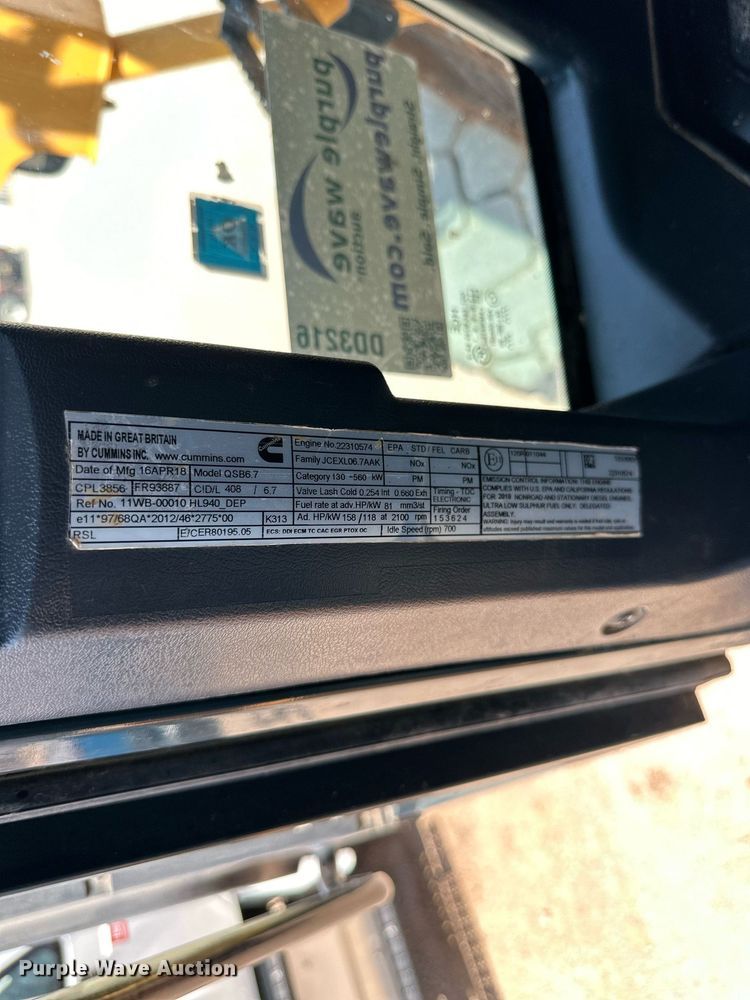 image for item DD3216 2018 Hyundai HL940XT wheel loader