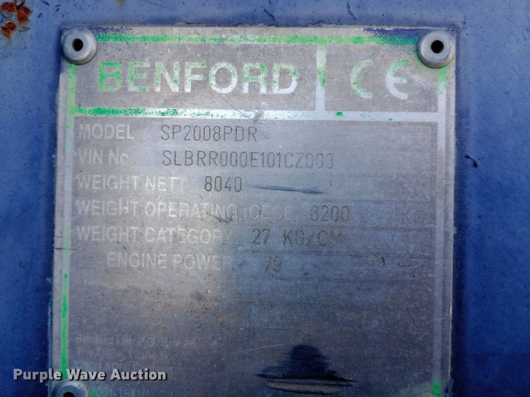 image for item DH1342 Benford SP2008PDR single drum vibratory roller