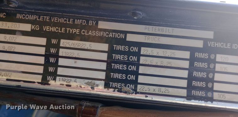 image for item DH1400 2000 Peterbilt 357 dump truck