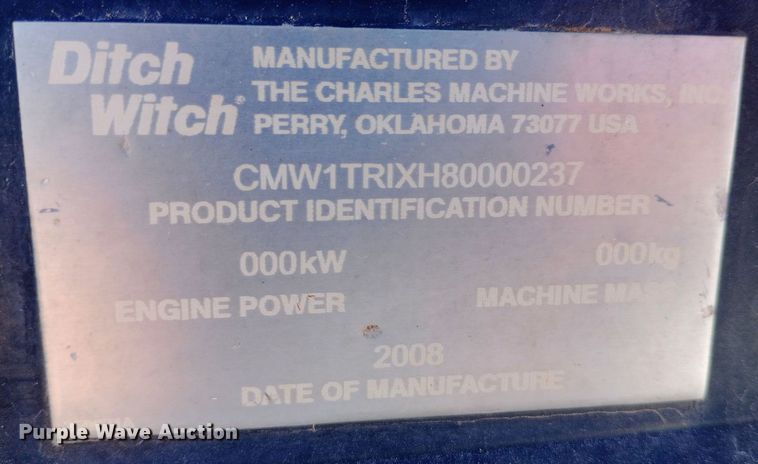 image for item DH1407 2008 Ditch Witch Zahn R300 trencher