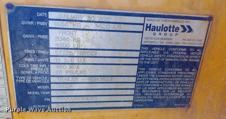 image for item DH1408 2015 Bil-Jax 3522A boom lift