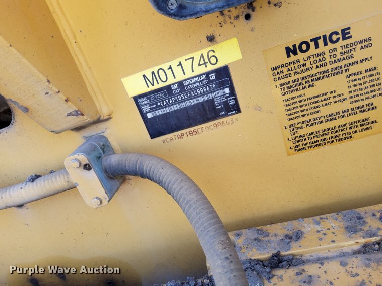 image for item DN0741 2011 Caterpillar  AP1055D paver