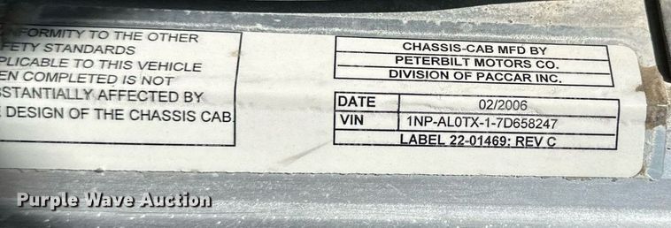 image for item DN0754 2007 Peterbilt  357 ready mix truck