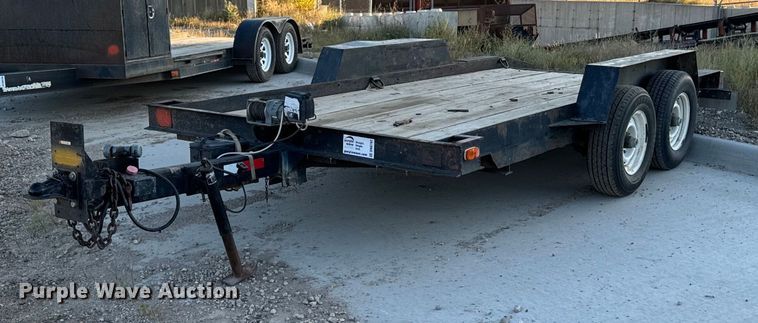 image for item DN0762 1991 Owens tilt deck utility trailer