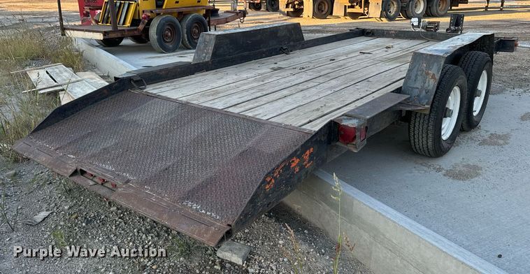 image for item DN0762 1991 Owens tilt deck utility trailer