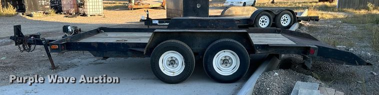 image for item DN0762 1991 Owens tilt deck utility trailer