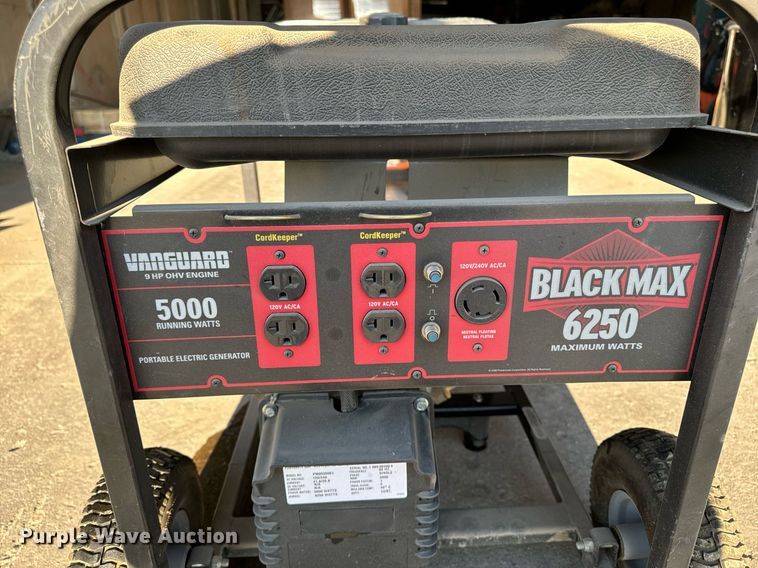 image for item DP8478 Black Max 6250 generator