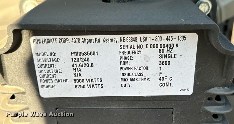 image for item DP8478 Black Max 6250 generator