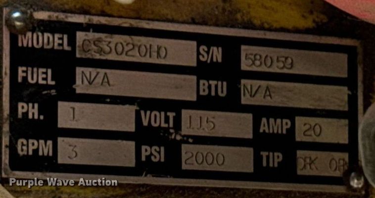 image for item DP8481 Cold Sting CS3020H0 pressure washer