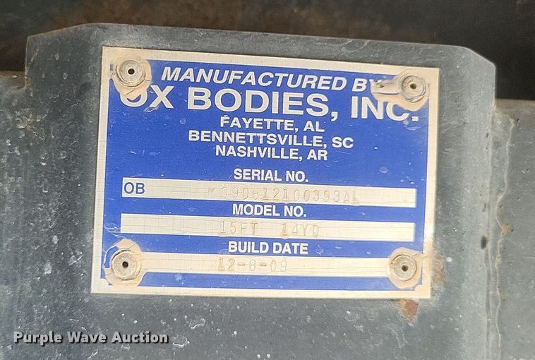 image for item DQ3641 2010 Mack CHU613 dump truck