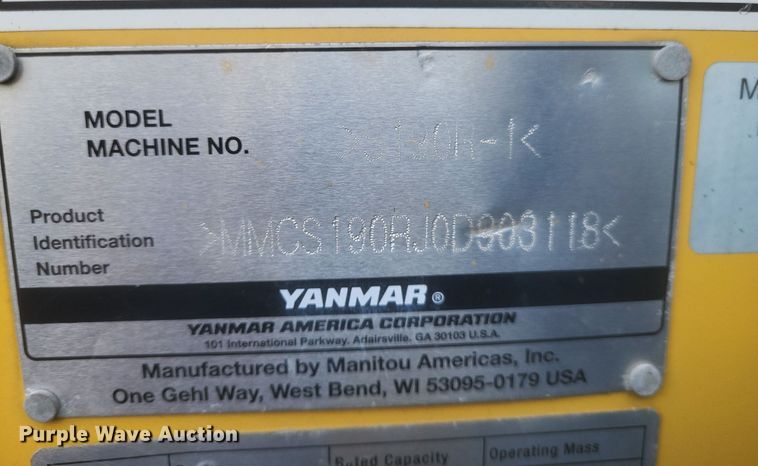 image for item DQ3682 Yanmar  S190R-1 skid steer loader