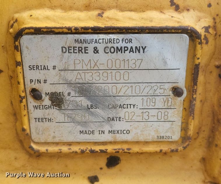 image for item DR4907 2008 John Deere  200D LC excavator