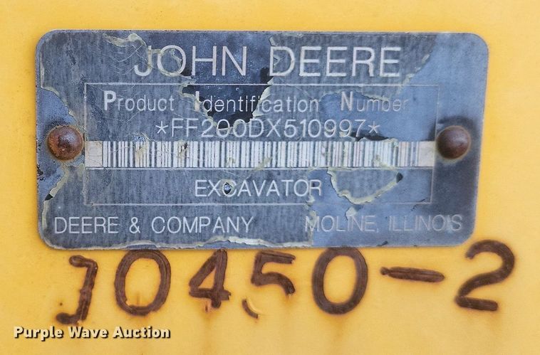 image for item DR4907 2008 John Deere  200D LC excavator