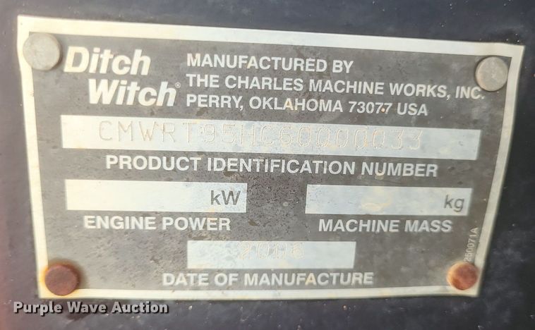 image for item DR4917 2006 Ditch Witch  RT95 vibratory cable plow