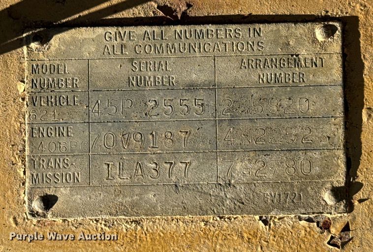 image for item DS4728 1980 Caterpillar 621B water wagon