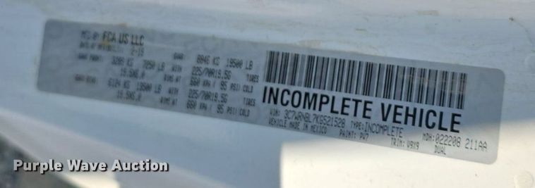 image for item DS4832 2019 Dodge Ram 5500HD utility / service truck