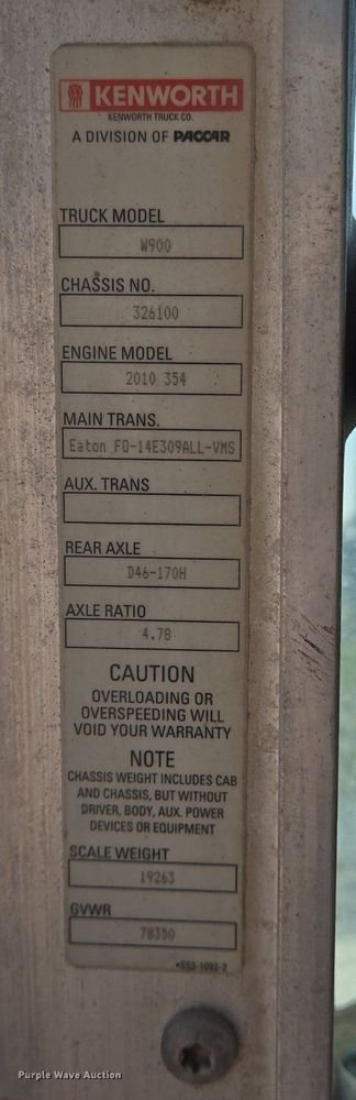 image for item DT5265 2012 Kenworth W900 ready mix truck