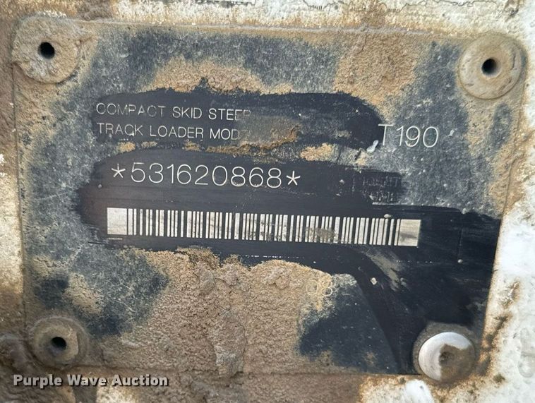 image for item DW2294 2008 Bobcat T190 tracked skid steer loader