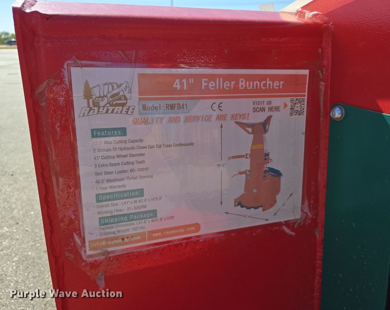 image for item DW3776 Raytree RMFB41 skid steer feller buncher