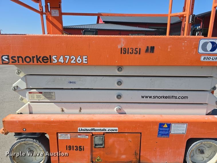 image for item DW3780 2017 Snorkel S4726E scissor lift