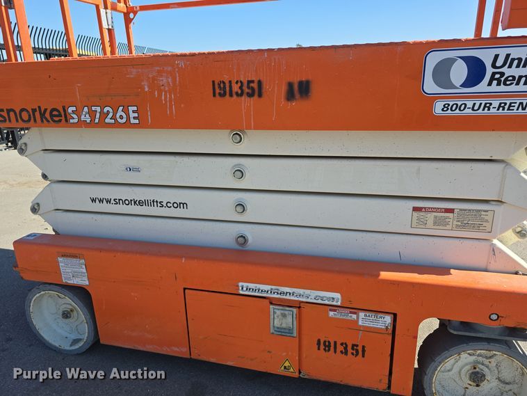 image for item DW3780 2017 Snorkel S4726E scissor lift